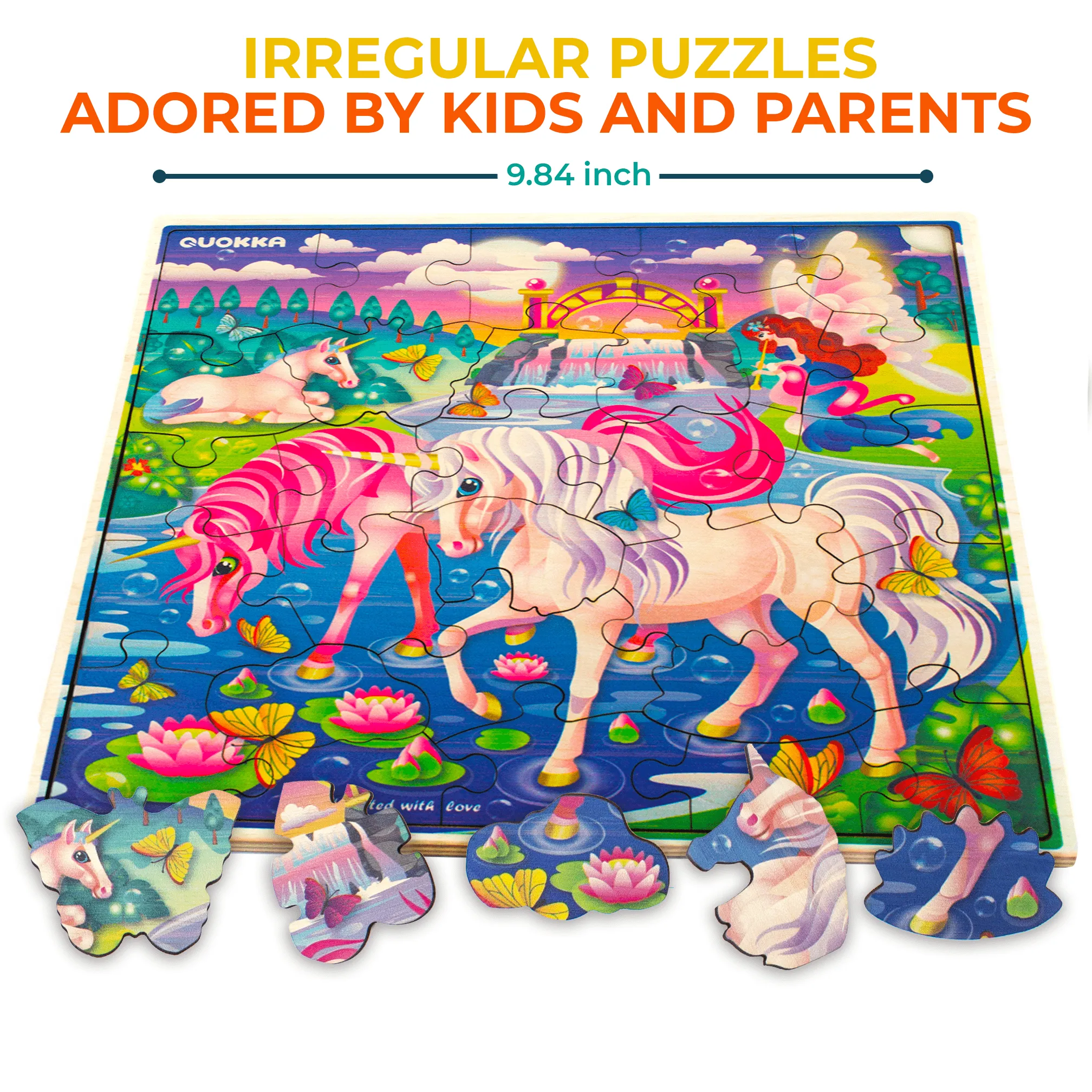 28 Pieces Wooden Puzzles for Kids | Unicorn