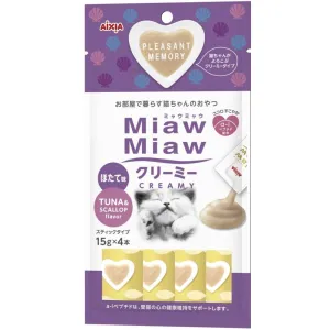 4 FOR $12: Aixia Miaw Miaw Creamy Tuna & Scallop Cat Treat 60g