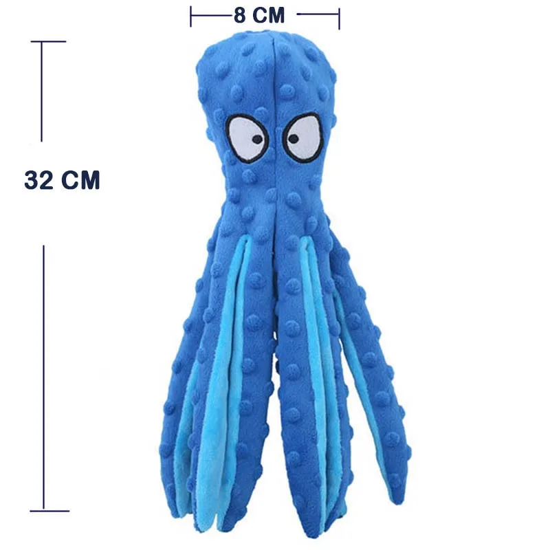 8 Legs Octopus Stuffed Plush Squeaky Toy