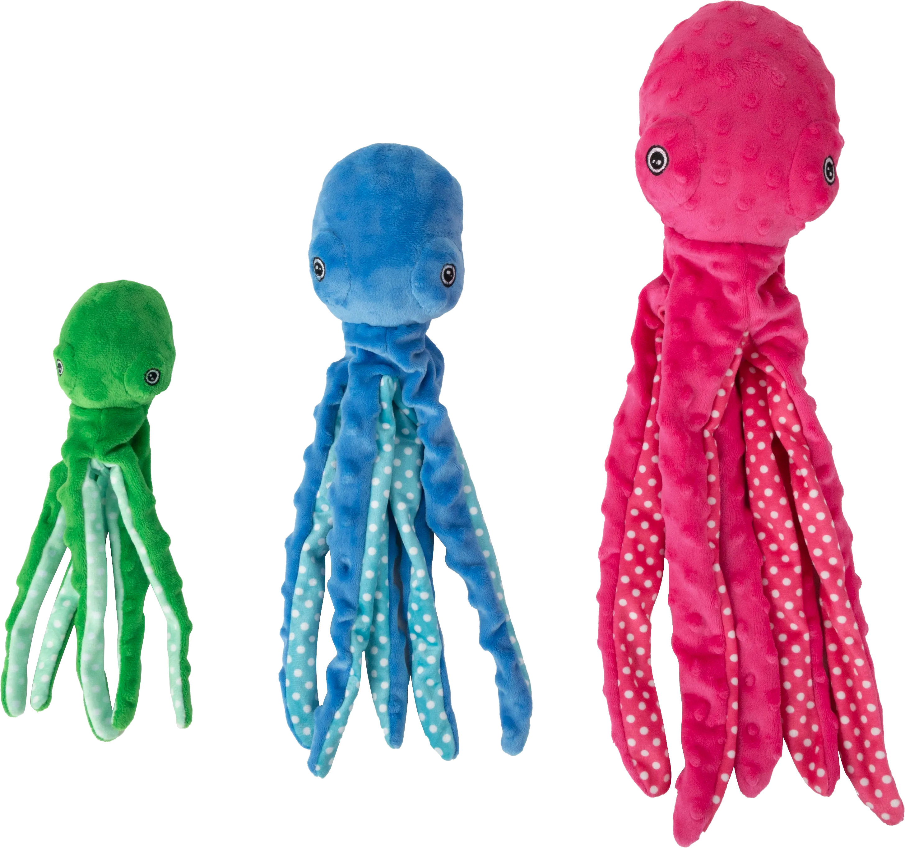 AFP Multicolor plush octopus(3 color asst.)-L