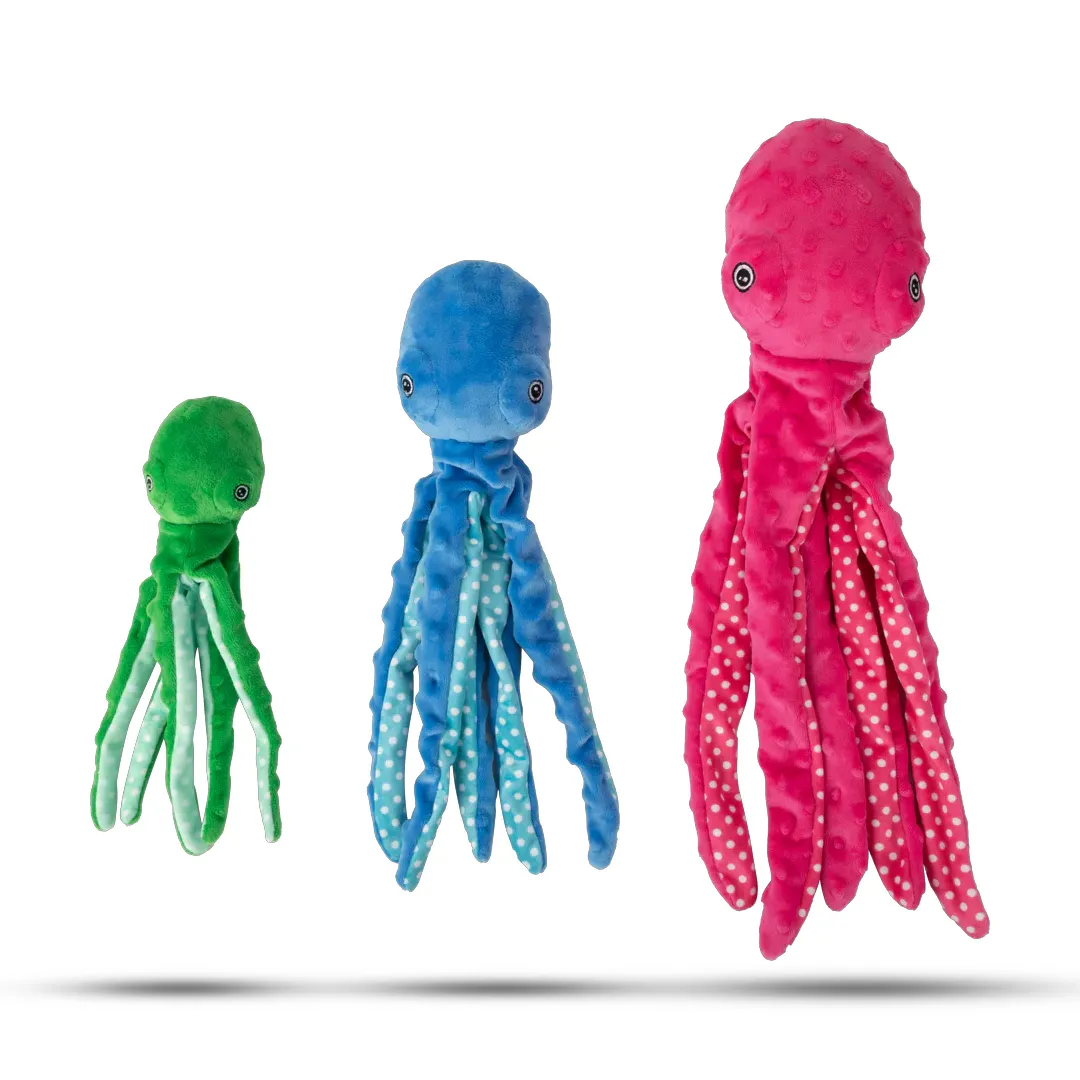 AFP Multicolor plush octopus(3 color asst.)-L