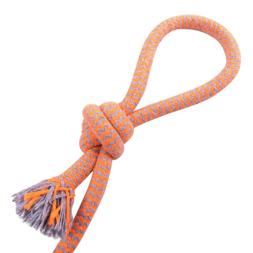 AllPetSolutions Ball on a Rope Dog Toy, Orange