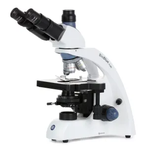 AmScope BioBlue Series Lab Tinocular Compound Microscope 40X-1000X Magnification with Plan Objectives