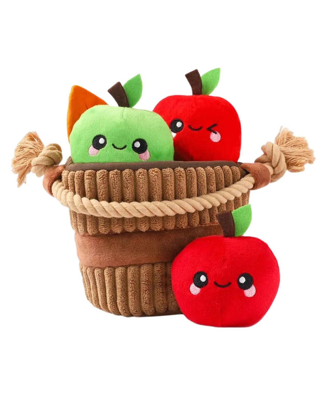 Apple Basket Squeaky Dog Toy