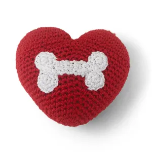 Bone Heart Crochet Toy