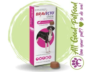 Bravecto Chewable Tablets 1400mg - Large Dogs - 40kg - 56kg