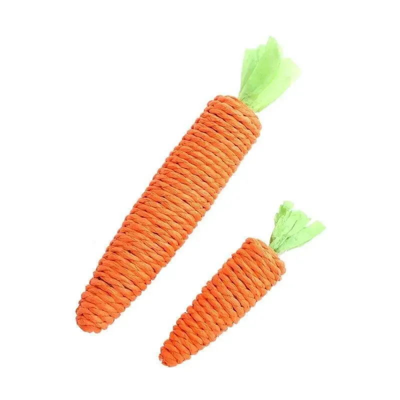 Carrot Paper Rope Chew Toy