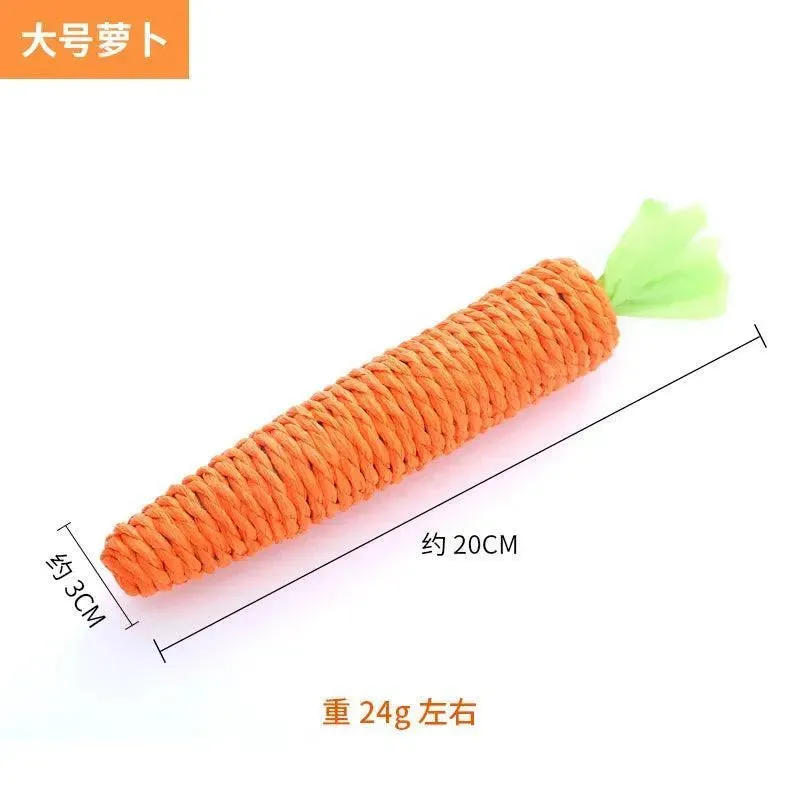 Carrot Paper Rope Chew Toy