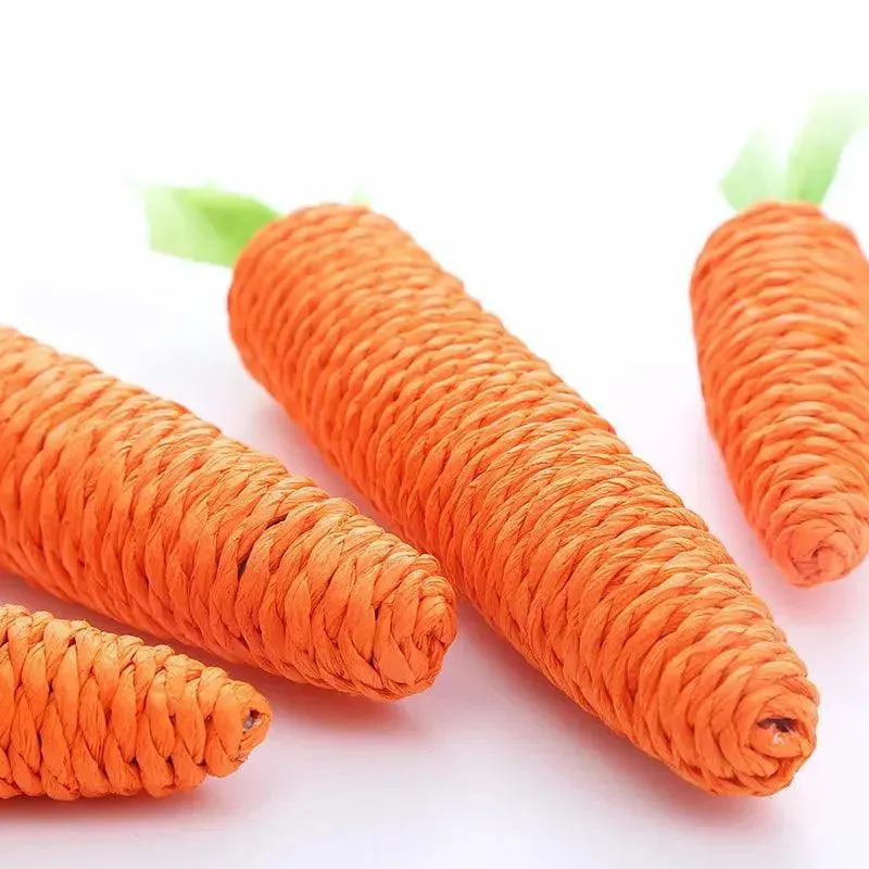 Carrot Paper Rope Chew Toy