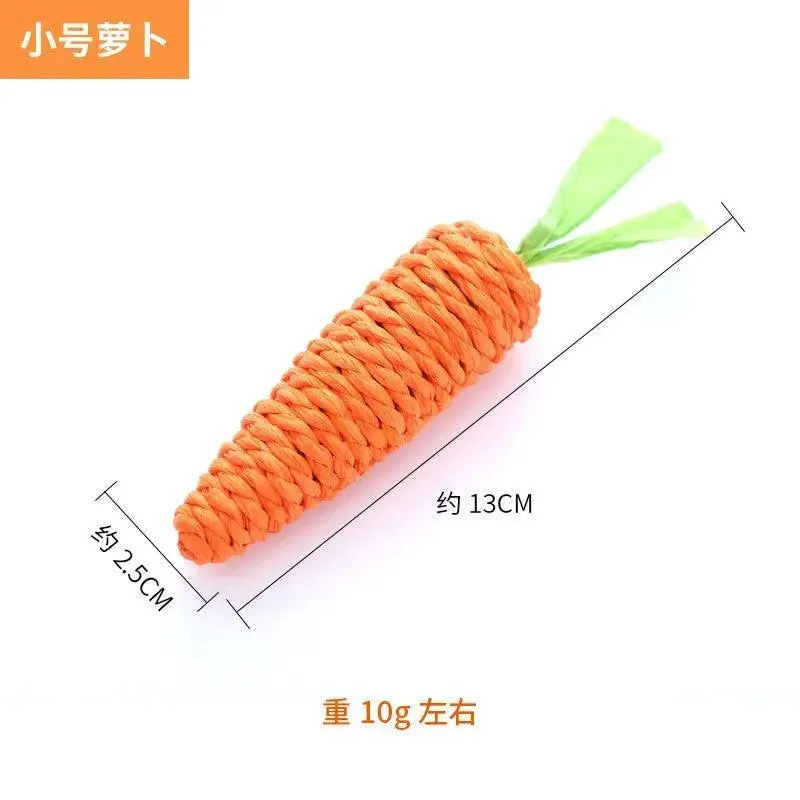 Carrot Paper Rope Chew Toy