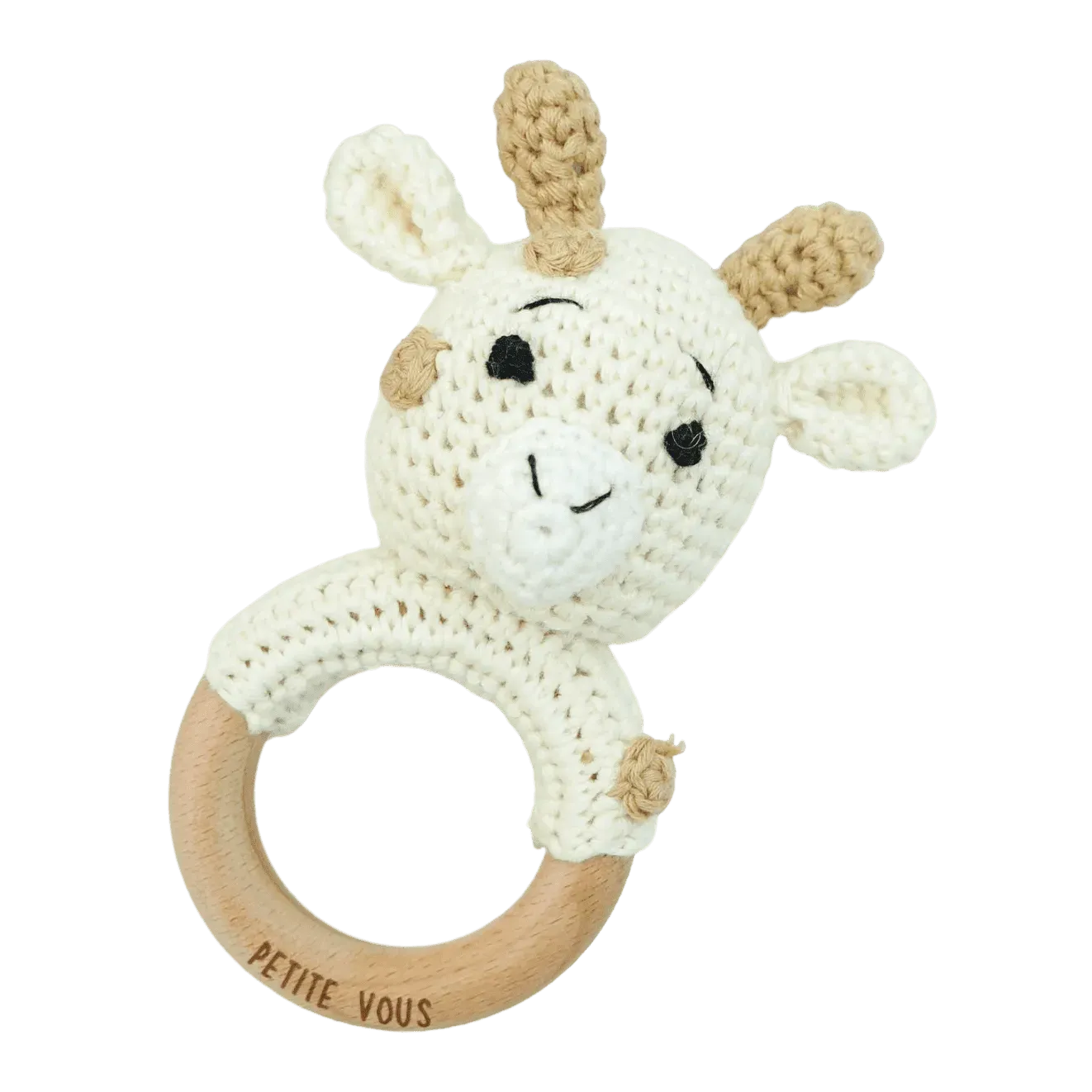 Crochet Ring Rattle - Percy Giraffe