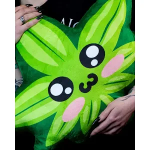 Cute Kawaii Weed Leaf Cushion