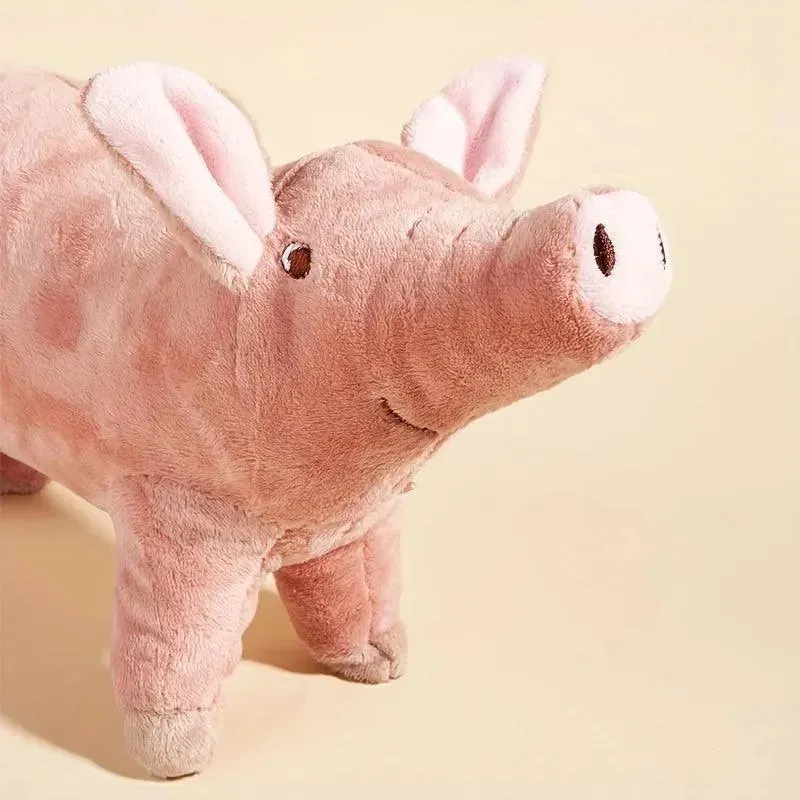 Cute Pig Squeaky Plush Toy - Durable Dog Chew & Teeth Grinding