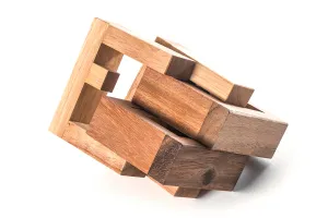 Double Lock Puzzle - Wooden Brain Teaser Puzzle