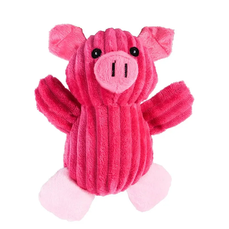 Durable Animal-Shaped Squeaky Plush Dog Toy