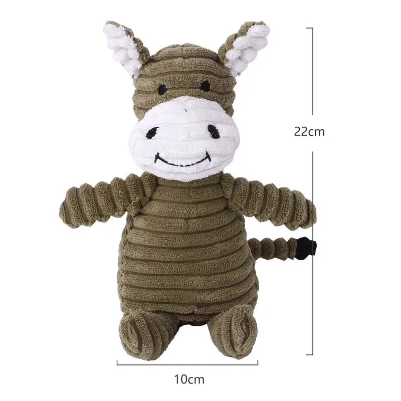 Durable Animal-Shaped Squeaky Plush Dog Toy