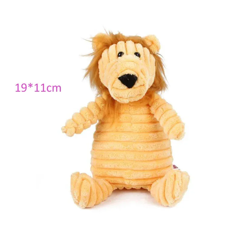 Durable Animal-Shaped Squeaky Plush Dog Toy