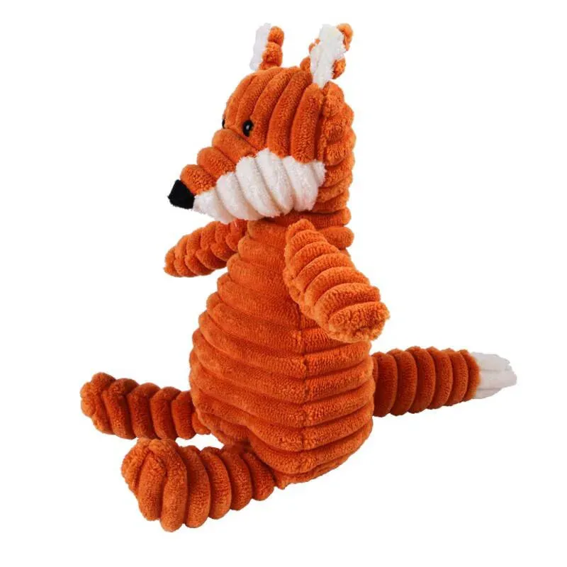 Durable Animal-Shaped Squeaky Plush Dog Toy