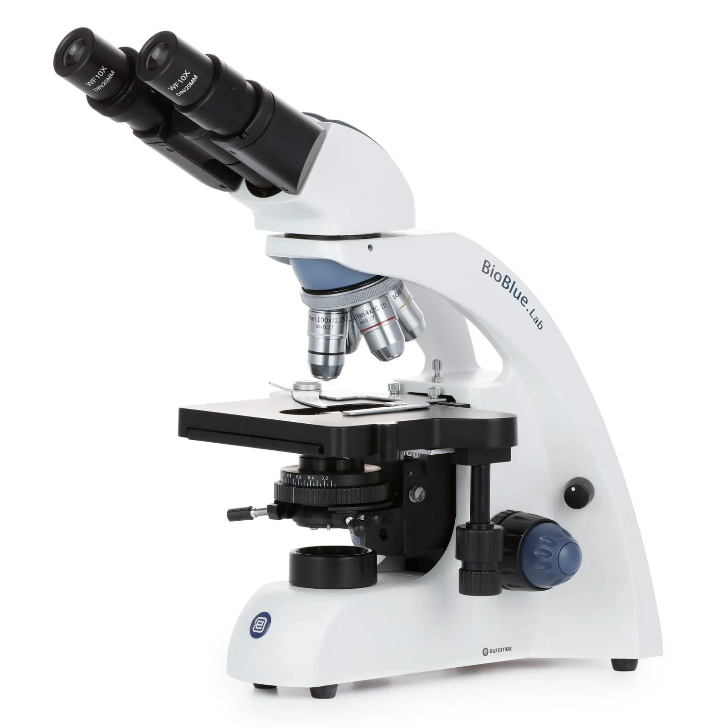 Euromex BioBlue Lab Binocular Compound Microscope 40X-1000X Magnification withPlan IOS Objectives