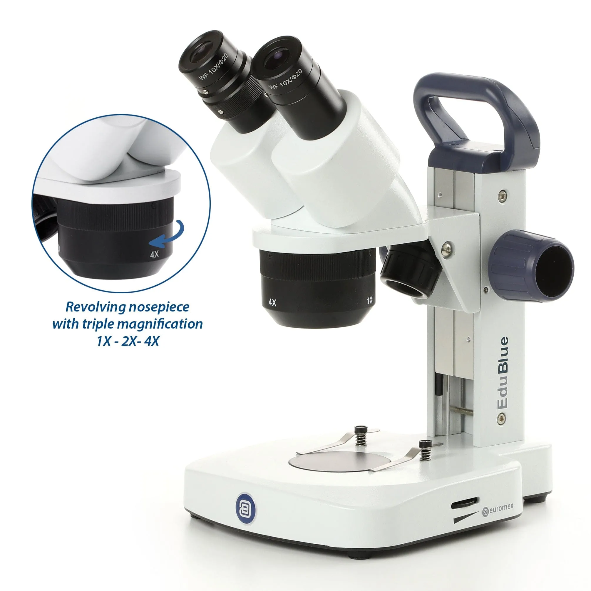 Euromex EduBlue Series Digital Binocular Stereo Microscope 10X-40X Magnifiaction with Built-in 5.0 MP