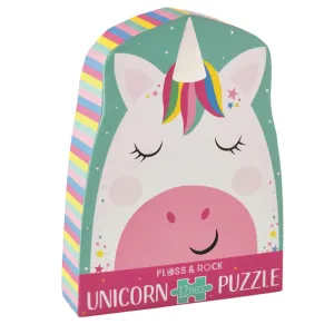 Floss & Rock 12 Piece Shaped Jigsaw in Shaped Box - Rainbow Unicorn