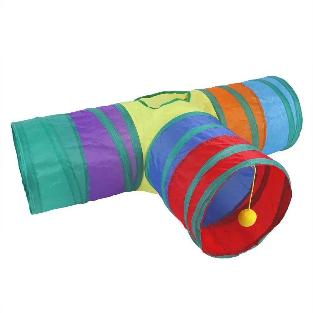 Foldable Interactive Cat Play Tunnel