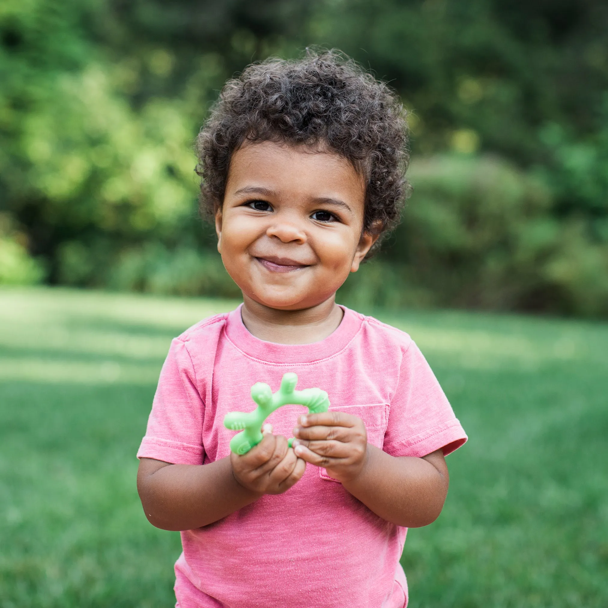 Front & Side Teether-Green-6mo 