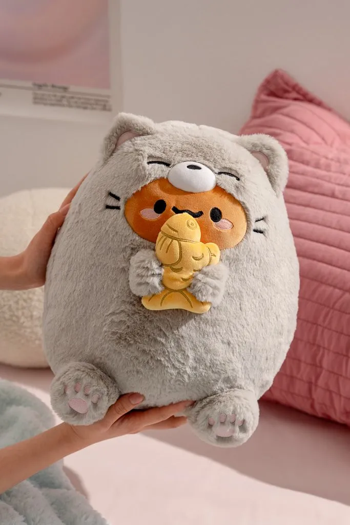 Grey Cat Tayto Potato Mochi Plush