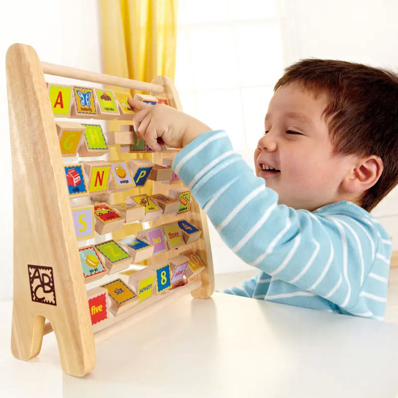 Hape Alphabet Abacus Wooden Counting Toy 3yrs 