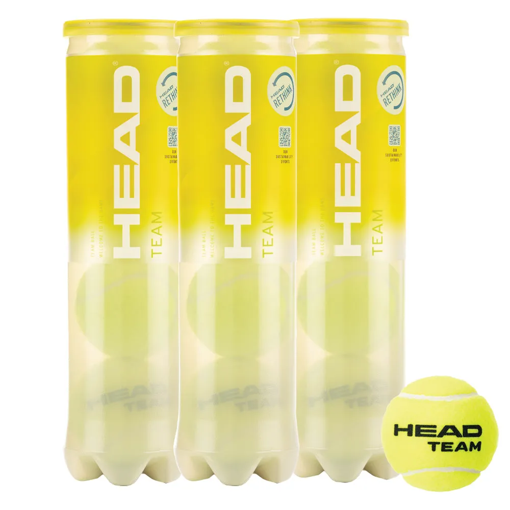 HEAD Team Tennis Balls (Triple Pack - 12 Balls)