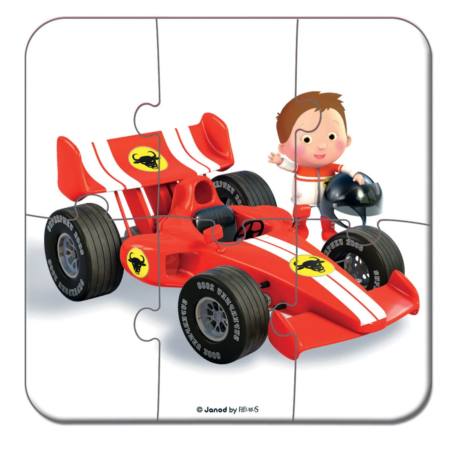 Janod Gabin Formula 1 Car Puzzles