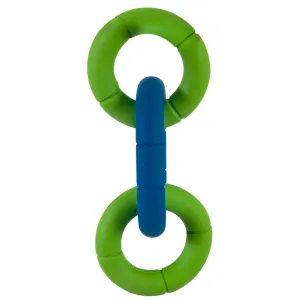 JW Invincible Chains Triple Toy for Dogs (Green/Blue)