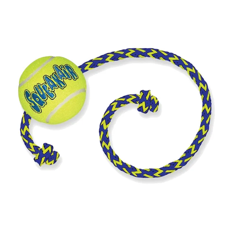 Kong AirDog Squeak Air Ball with Rope