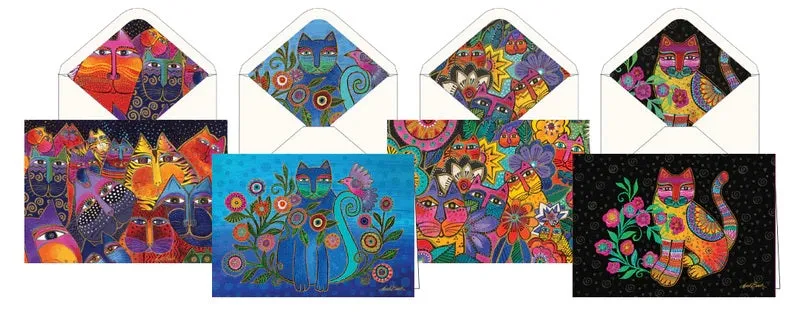 Laurel Burch™ "Cats" Note Cards with Gift Box - NEW!!!