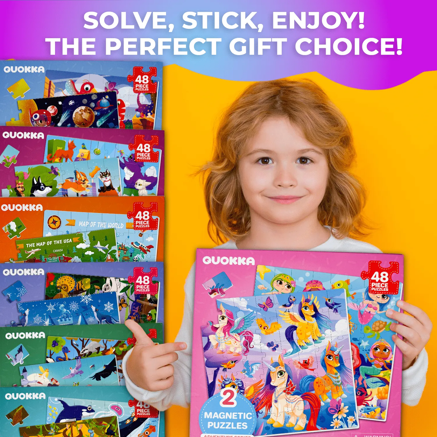 Magnetic Book 2x48 Pcs Puzzles for Kids | Mermaids & Unicorns