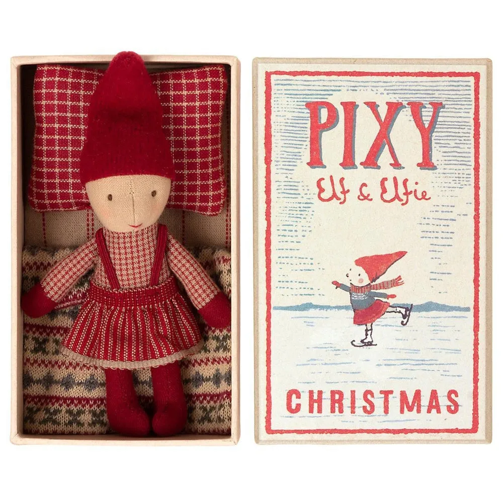 Maileg pixy elfie in matchbox