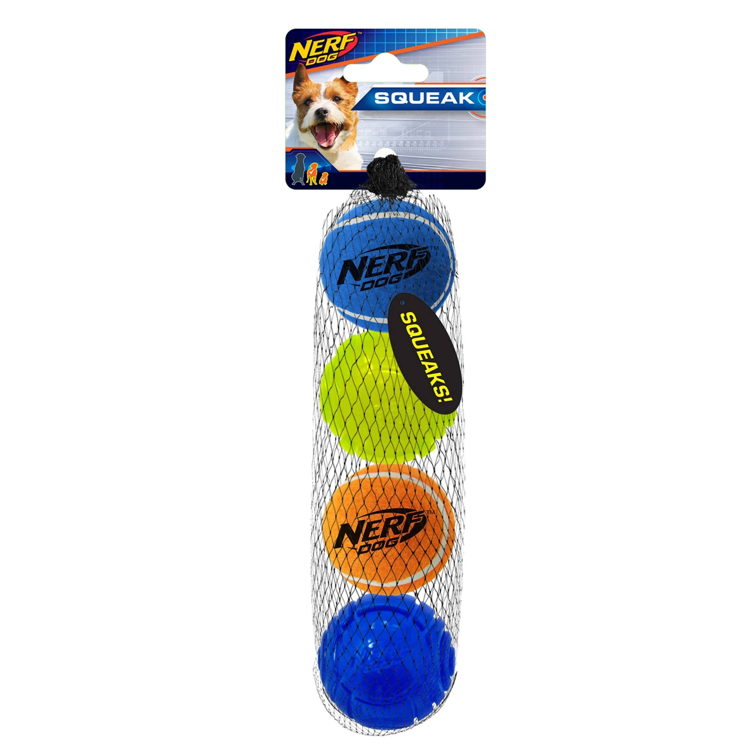 Nerf Squeaky Tennis Ball and LED Ball Dog Toy Pack Small*