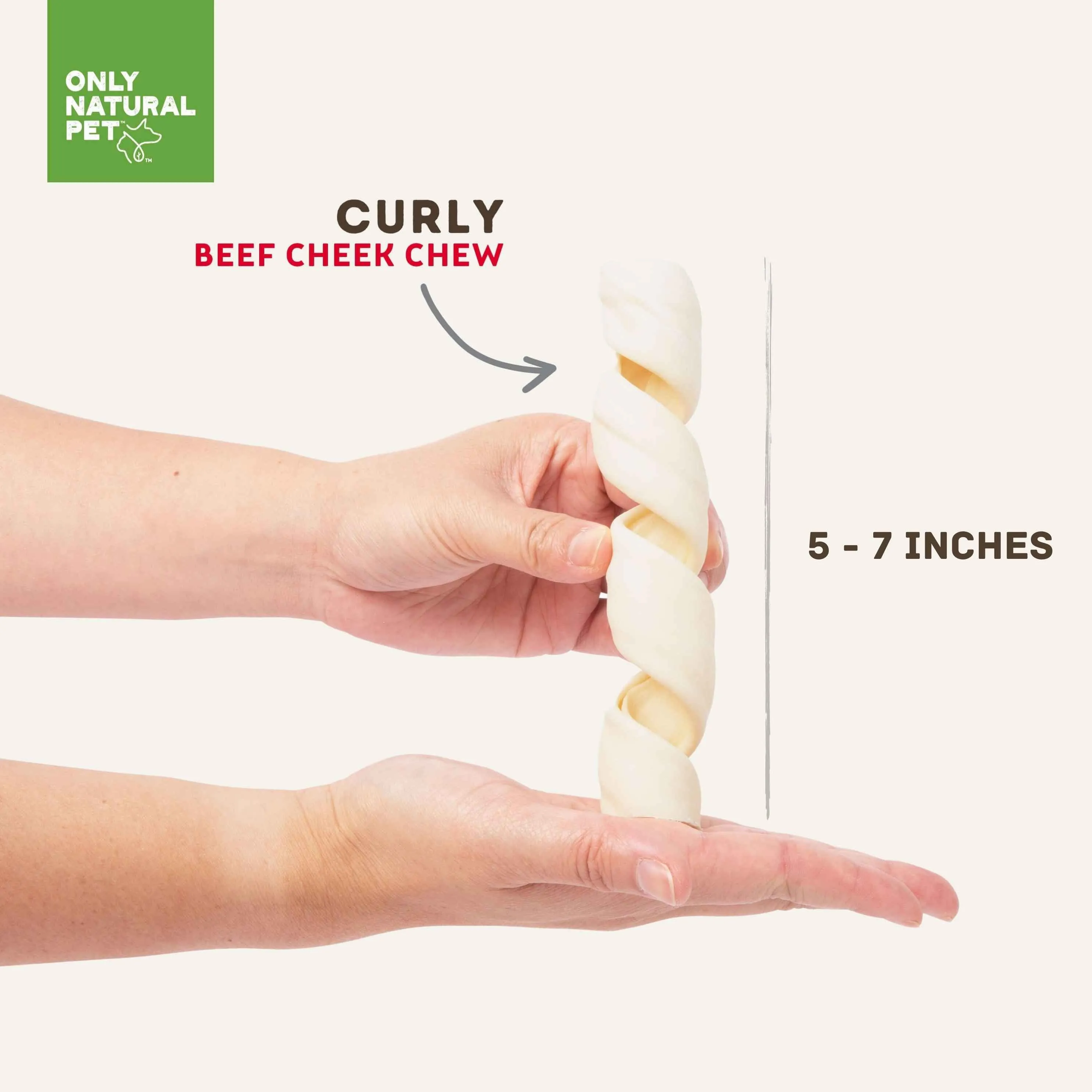 Only Natural Pet Curly Beef Cheek Dog Chew