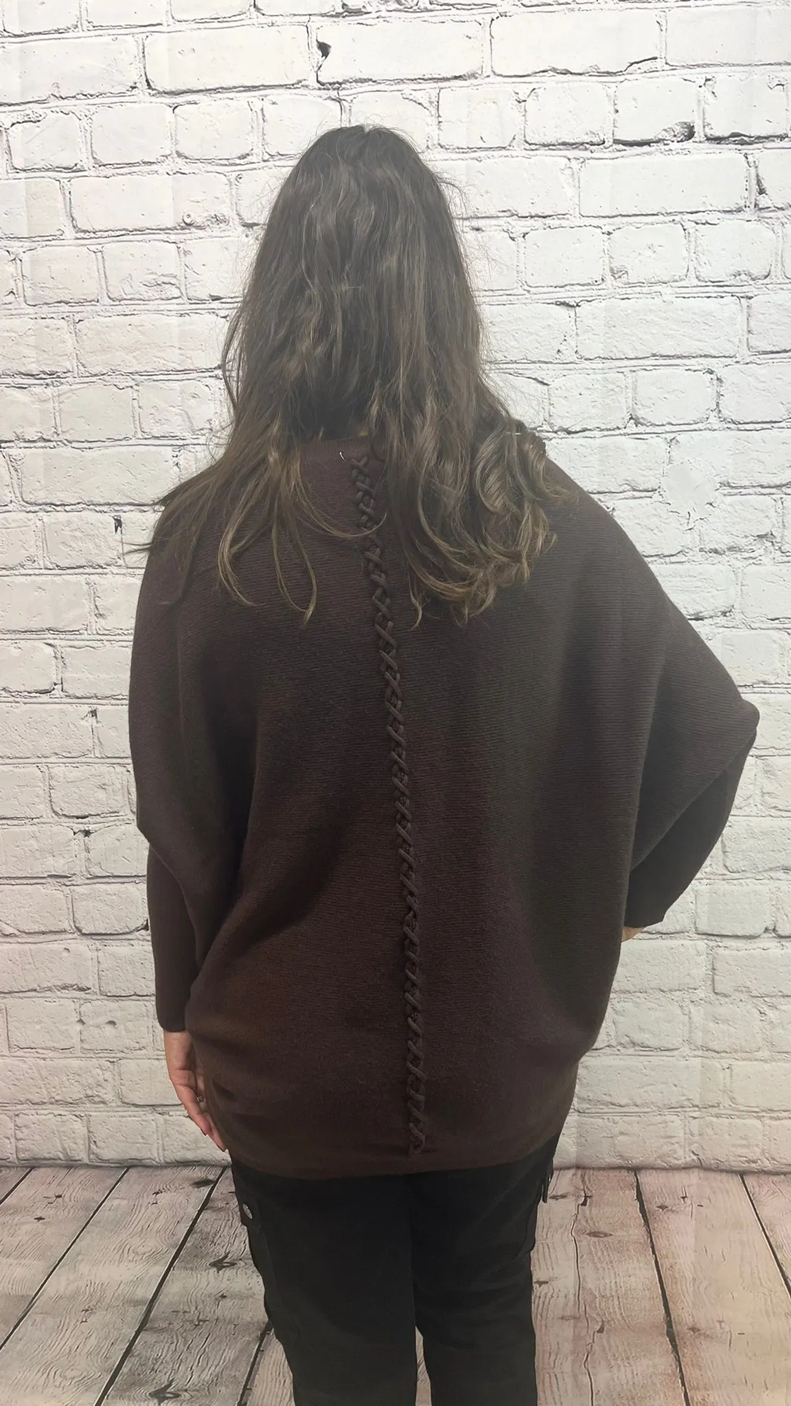 PHOEBE Plaited Back Pocketed Jumper