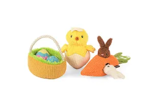 P.L.A.Y. Hippity Hoppity Squeaky Plush Dog toys, Bundle