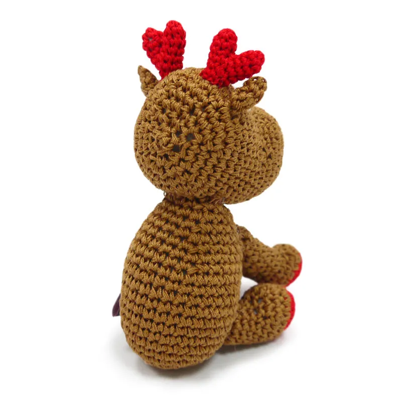 reindeer knit squeaker toy