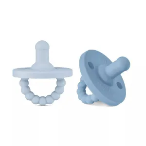 Round Cutie PAT Pacifier 2 Pack - Blue / Oxford