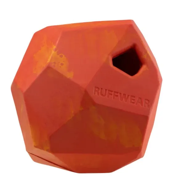 Ruffwear Gnawt-a-Rock™ Natural Rubber Treat Dispenser Throw Dog Toy (Red Sumac)