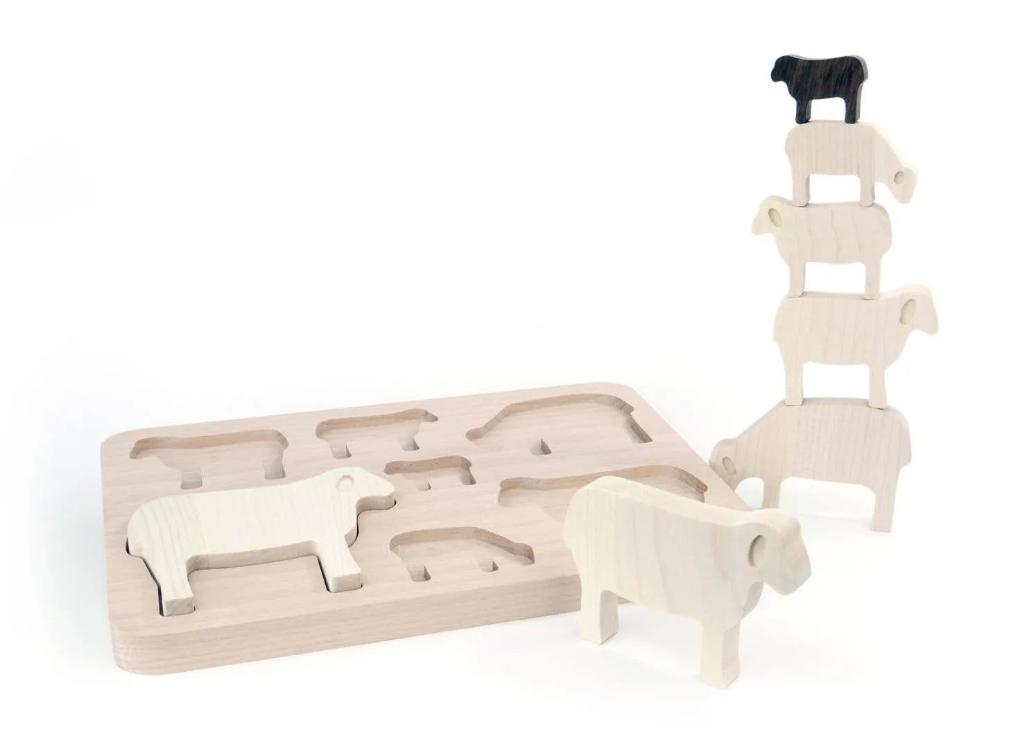 Sheeps Sorter - Wood Stacking Puzzle