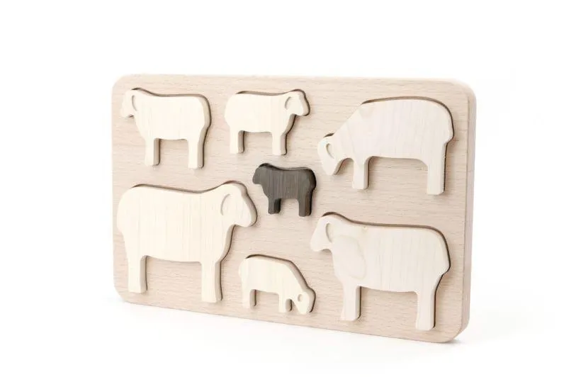 Sheeps Sorter - Wood Stacking Puzzle