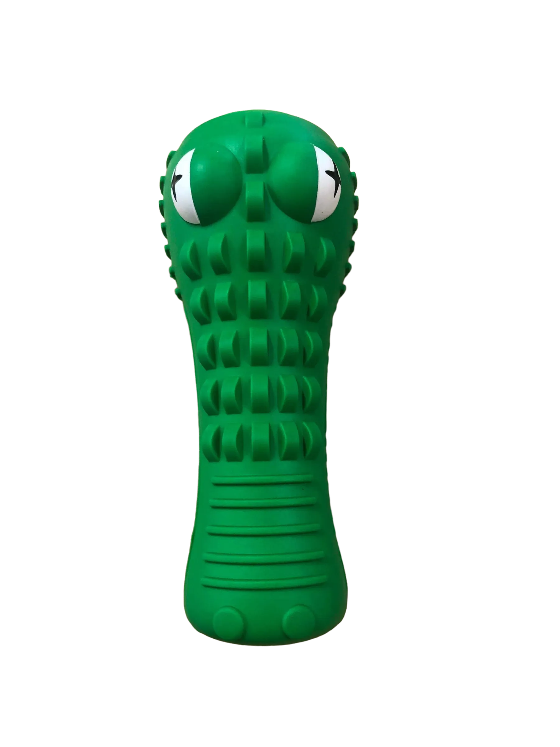 Solid Rubber Crocodile Dental Chew Squeak Toy