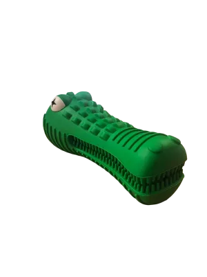 Solid Rubber Crocodile Dental Chew Squeak Toy