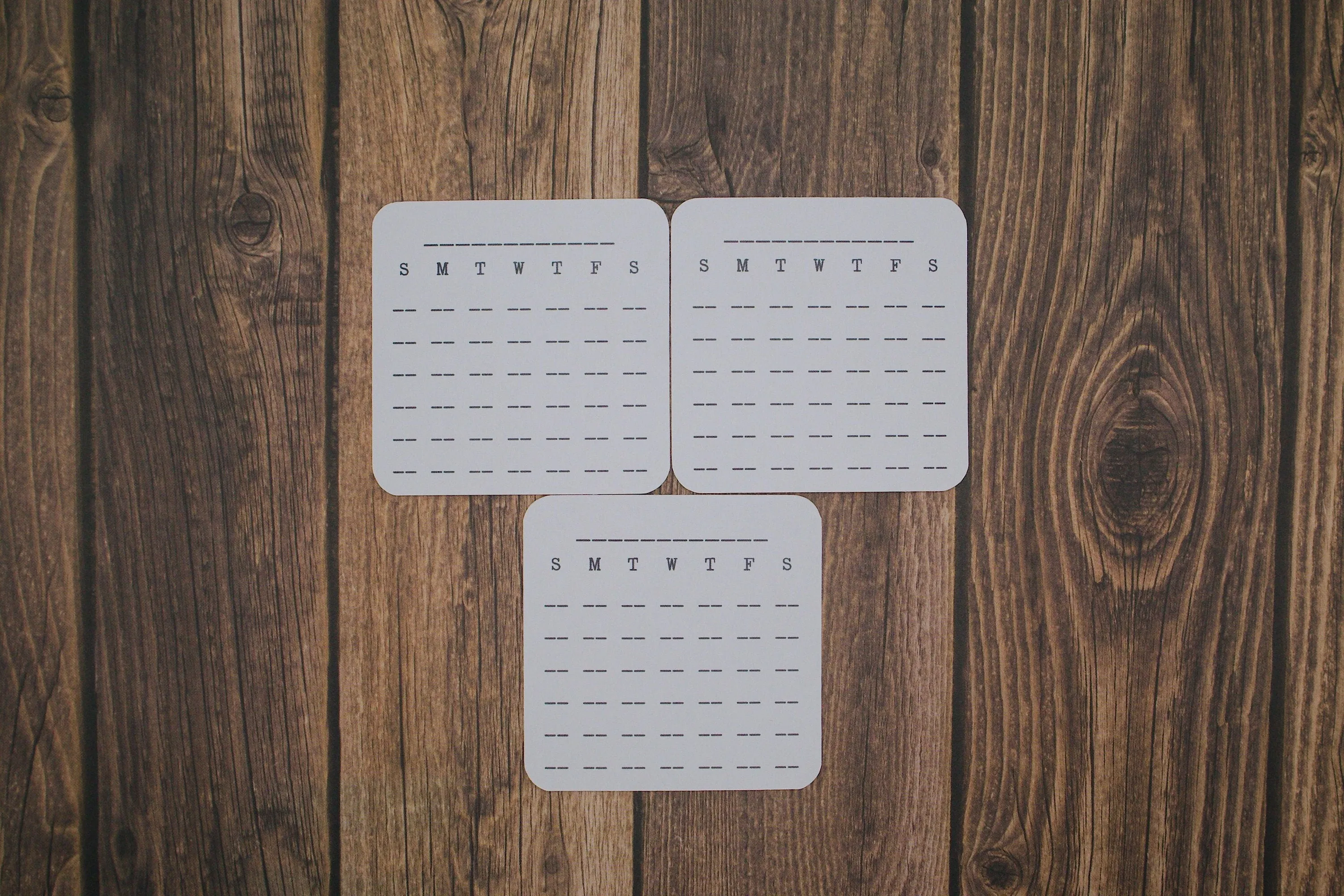 Undated Mini Calendar Stickers for Planners, Journals, and Habit Trackers | Write Your Own Month  | Monthly Stickers, Die Cut, Matte Finish