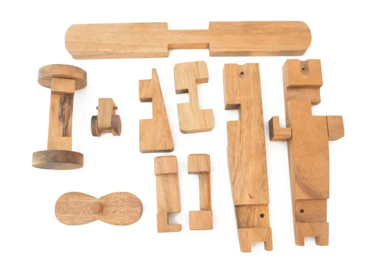 Wooden puzzle  brainteaser lovers 11 piece plane wood puzzle