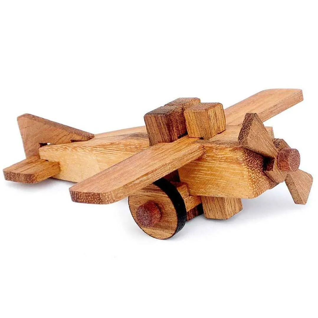 Wooden puzzle  brainteaser lovers 11 piece plane wood puzzle